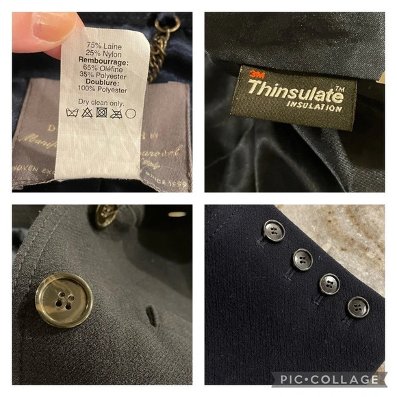 J Crew Metro Double Cloth Thinsulate Coat Navy 6 - Picture 7 of 11